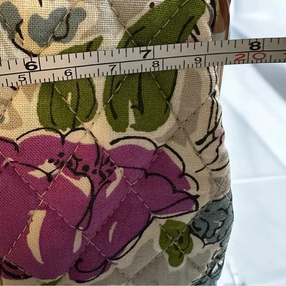 Quilted Clutch Wallet Floral Print Card Slots Double Kiss Lock Multicolor - Picture 5 of 5